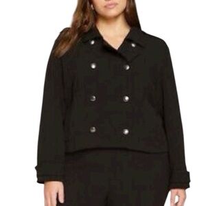 Universal Standard Black Pea Coat